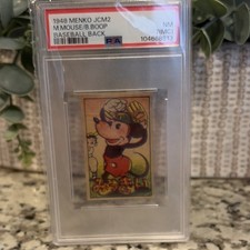 1948 Menko JCM2 Mickey Mouse Betty Boop Baseball Back PSA 7 Japanese 104668913 picture