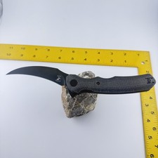 XOC Knives Blackout Raptor w/Micarta Scales Pocket Clip 14C28N Steel Folder picture