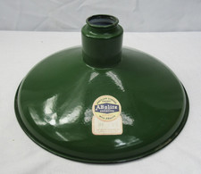 Vintage 14” Abolite Green Porcelain Enamel Industrial Ceiling Light Shade Only picture