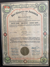 1937 Boy Scouts of America Program Certificate Blessed Sacrament School Trenton picture