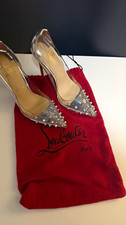 Christian Louboutin Clear PVC Spike Studded Pointed Toe Stiletto Pumps 39 picture