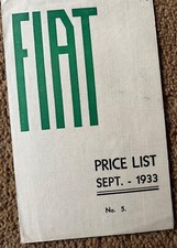 1933 FIAT Balilla Ardita GN M PARTS Manual VSCC BROOKLANDS Abarth 500 Monza TT picture