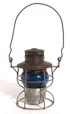 Antique Great Northern Railway Railroad Lantern Adams Westlake Adlake Blue Globe picture