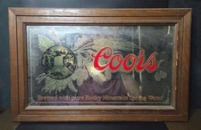 Vintage 1980s Adolf Coors Brewed with Rocky Mountain Spring Water Foil Bar Sign picture