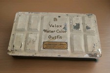 Antique Eastman Kodak Velox Water Color Outfit Photo Tinting Palette Set Unused picture
