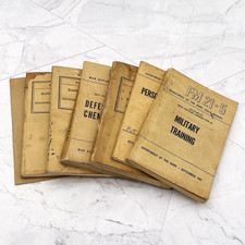 War Department Field Manuals WW II Era Manuals 1939 to 1950 Lot of 7 picture