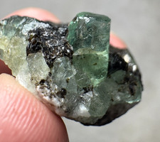 62 CT, Beryl Var High Quality Natural Emerald Crystal On Matrix ,PK picture