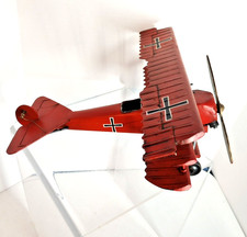 VTG Metal Red Baron Fokker Triplane Model WWI Fighter 14.75