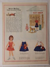 Vintage 1963 Betsy McCall TOY SHOP Cartoon Lg. Format Print Advertisement picture