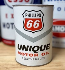 Vintage Phillips 66 Unique Motor Oil Can Quart Empty picture