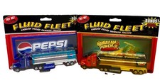 Vintage 1999 Fluid Fleet Pepsi & Hawaiian Punch Tanker Truck Toy Lot Pair New picture