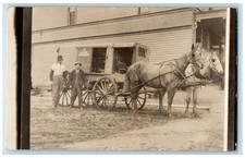 c1910 Mayer Shoes Co. Horse Wagon Employees Interior RPPC Photo Postcard picture