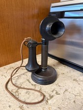 Rare Antique KELLOGG Early 1900's Candlestick Telephone -  UNTESTED - video picture