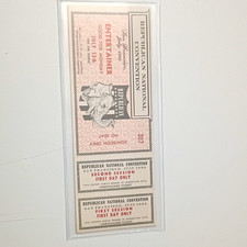 1964 Republican National Convention San Francisco Cow Palace Paper Ticket Pass picture