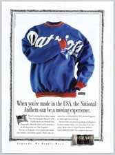 Legends Athletic NFL Football Apparel Patriotic USA Pride 1995 Print Ad picture