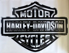 Harley Davidson Silver Bar & Shield Extra Large Trailer Decal Sticker 29