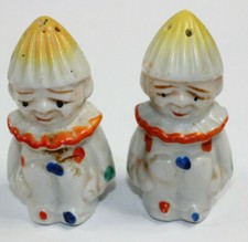 Vintage Clown Salt Pepper Shakers Japan 2.5