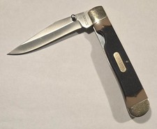 VINTAGE OLD TIMER SCHRADE 2940T USA SINGLE BLADE LOCKBACK Knife Brown Great Cond picture