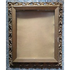 19th Century Antique Gold Gilded Rococo Portrait Wood Resin Frame Rare 26