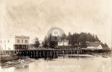 OR Warrenton Oregon Warrens Residence Pier Coe c1907 RPPC Photo Postcard COPY picture