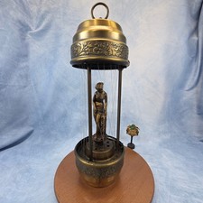 Vintage 70s Oil Rain Lamp Greek Goddess Venus Statue Gold Finish Mid Century picture