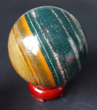 RARE 438.6G 67MM Natural Polished Ocean Jasper Stone Sphere Madagascar YL21 picture