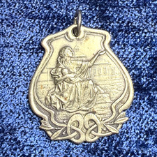 Antique 1904 Argentina Hospital San Antonio Gualeguay Bronze Commemorative Medal picture