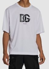 $476 Dolce & Gabbana Men's White Logo Cotton T-Shirt Size IT48/US38 picture