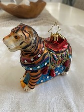 Christopher Radko Bengal Beauty Tiger Christmas Ornament RARE picture