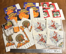 Paper Napkin Lot 25+ Vintage Different Themes All Different 1960' to 1980's picture