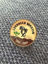 vintage Lockheed Martin Skunk Works commemorative pin celebrating the 1992–2002 picture