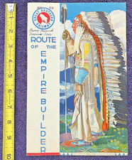 1938 Great Northern Railroad Menu St Mary's Lake Montana Railway Dining Train picture