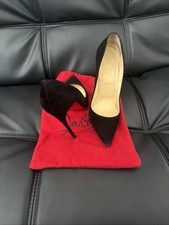 Christian Louboutin So Kate 120 Black Suede Veau Velours Heels Size 40.5 picture