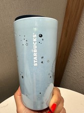 STARBUCKS IRIDESCENT HOLIDAY 2023 BABY BLUE FAIRY W SILVER OUTLINE 12OZ HOT/COLD picture