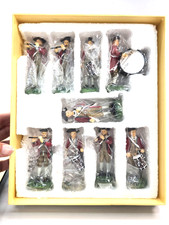 Colonial Williamsburg Fife And Drum Corps 9 pc Lang And Wise Collectibles  NIB  picture