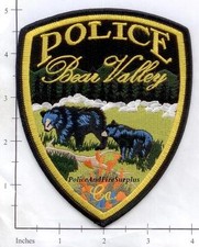 California - Bear Valley CA Police Dept Patch - 2 Bears picture