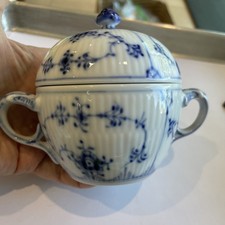 Vintage 1949 Royal Copenhagen Blue Fluted Covered Sugar  picture