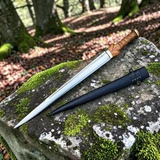 Custom Handmade 5160 Carbon Steel Sword Full Tang Scottish Dirk Blade Sword picture