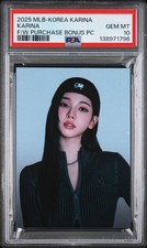 KARINA 2025 MLB-KOREA KARINA FALL/WINTER PURCHASE BONUS PHOTO GEM MINT PSA 10 picture
