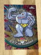 2000 Topps Chrome Pokemon TV Animation Edition Card #67 Machoke Foil Exe picture