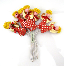 10 Vintage Christmas Angel Pipe Cleaner Art & Craft Supplies JAPAN picture