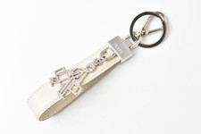Prada Porter Metal Key Ring Unisex White Silver Tone picture