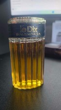 Vintage Balenciaga Le Dix Perfume 1.5 oz France Ribbed Glass Bottle Gold Cap picture
