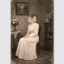 Strange Ghost Odd Victorian Print Creepy Photo Spirit Photography Vintage 577 picture