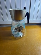 Vintage Douglas Flameproof Coffee Carafe Pinecone Mid Century Glass new/parts picture