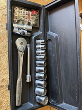 Vintage Craftsman VV 1/2” Drive Socket Set Ratchet 44975 USA Sears Case picture