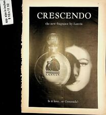 1961 Crescendo Lanvin Fragrance Women Vintage Print AD 8067 picture