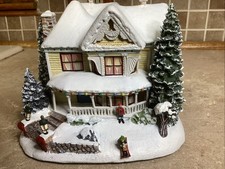Hawthorne Village: Thomas Kinkade’s  -VICTORIAN HOMESTEAD - COA- LIGHT - EUC picture