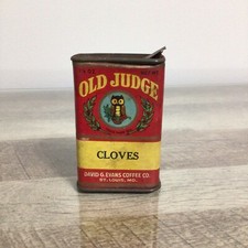 Vintage David G. Evans Coffee Company Empty Spice CLOVES Tin picture