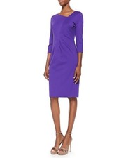 $1K Escada ruched purple dress 38 8 M picture